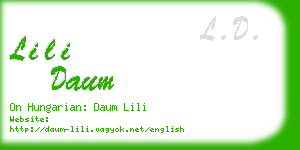 lili daum business card